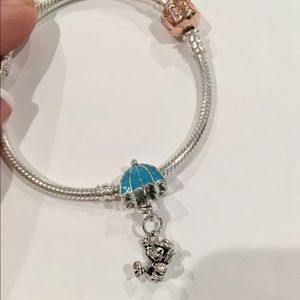 DISNEY, JIMINY CRICKET DANGLE CHARM, BLUE ENAMEL